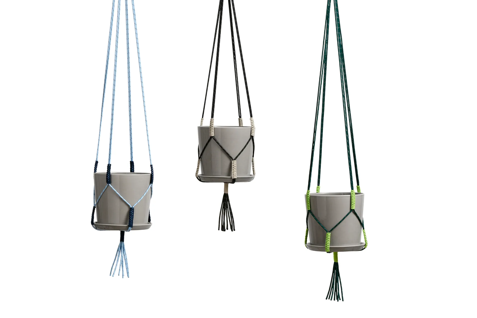 Portavaso in corda Phanta, Azzurro HAY