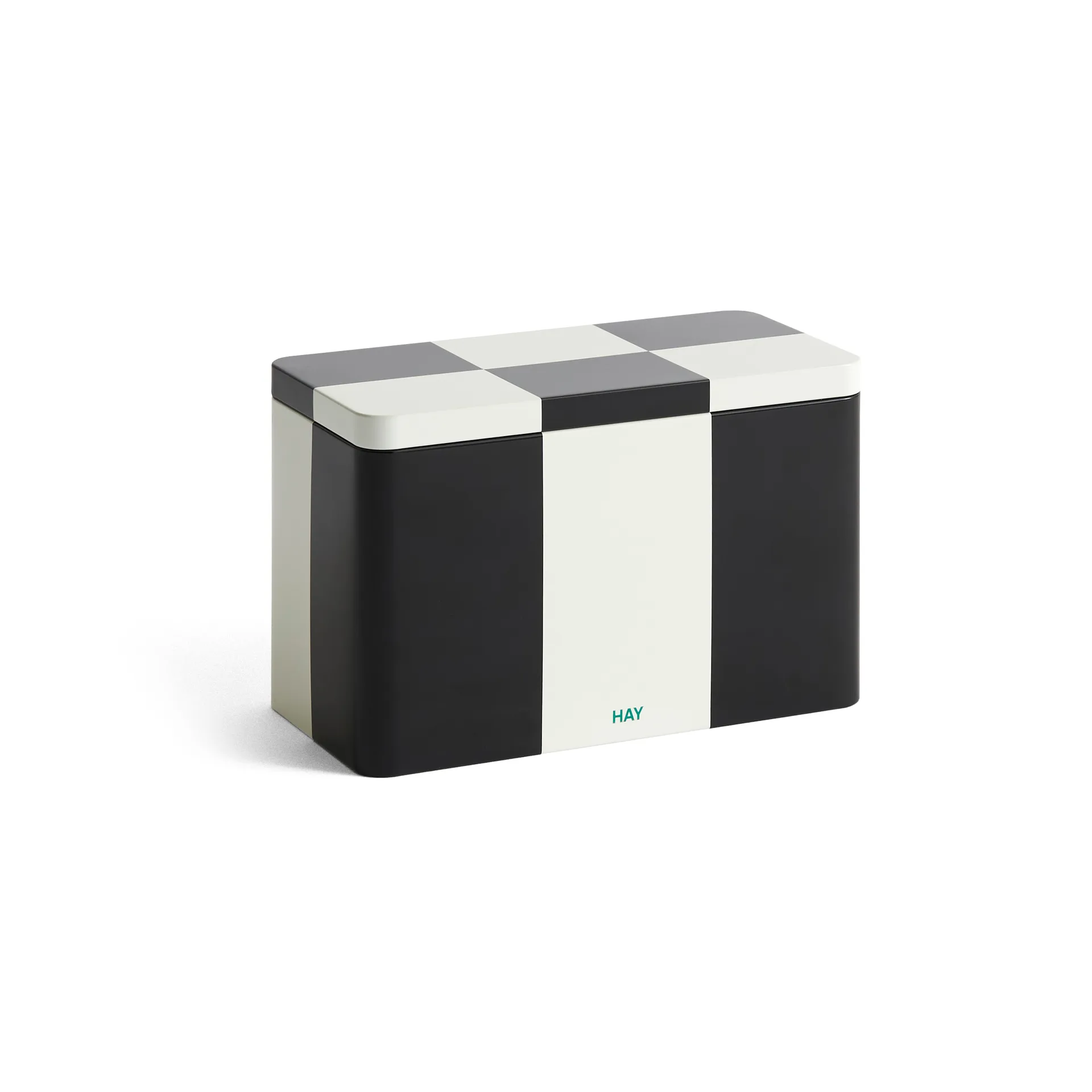 Recipiente in vetro Tin Container medium, Black-off white HAY