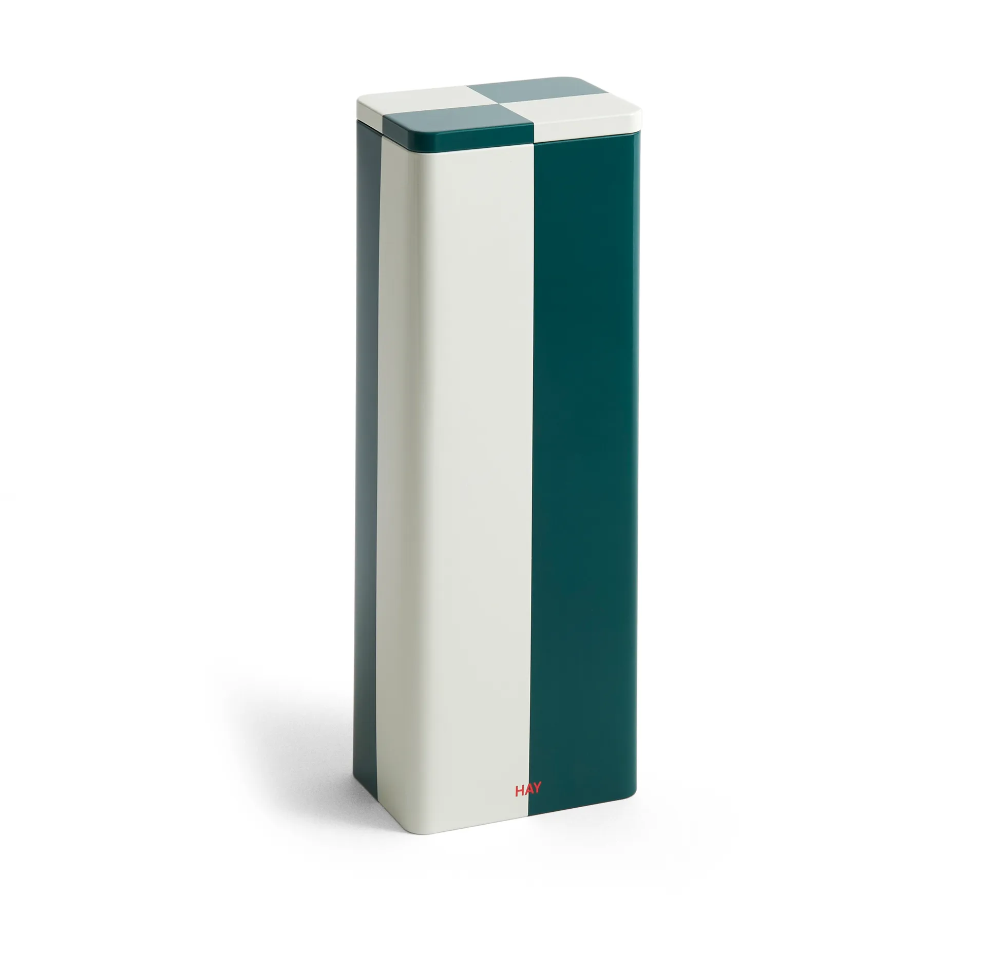 Recipiente in vetro Tin Container, Slim green-off white HAY