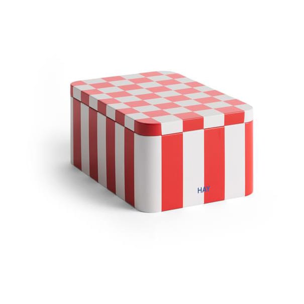 Recipiente in vetro Tin Container small - Rosso-off white - HAY