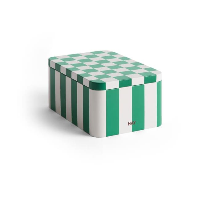 Recipiente in vetro Tin Container small - Verde-off white - HAY