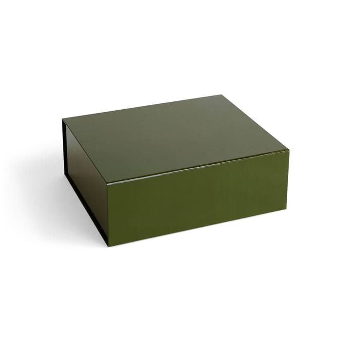 Scatola contenitore con coperchio Colour M 29.5x35 cm - Olive - HAY