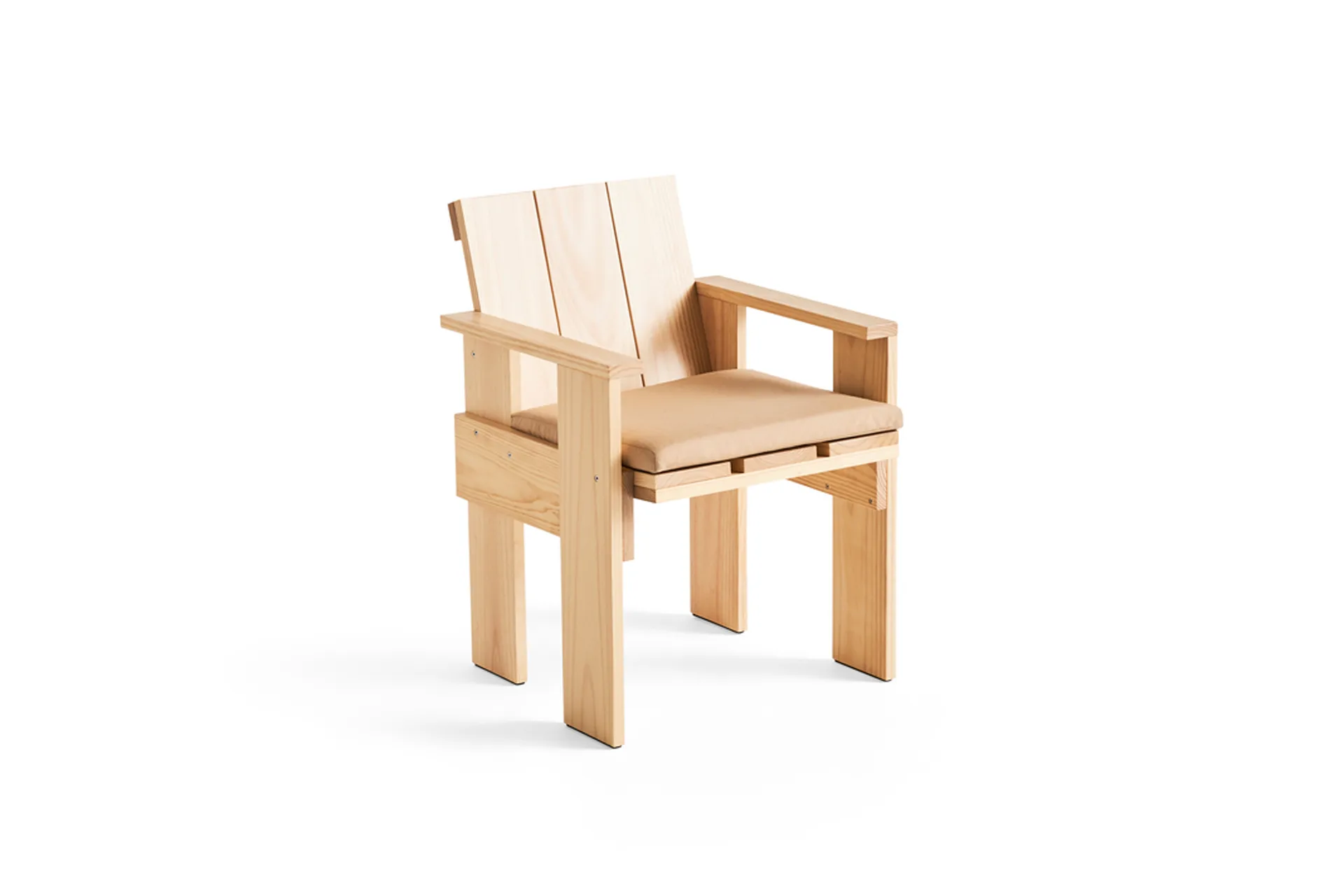 Sedia con braccioli Crate Dining Chair, Water-based lacquered pinewood HAY