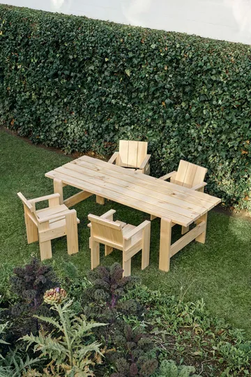 Sedia con braccioli Crate Dining Chair - Water-based lacquered pinewood - HAY