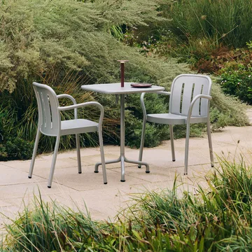 Sedia con braccioli Deville - Grigio argento - HAY