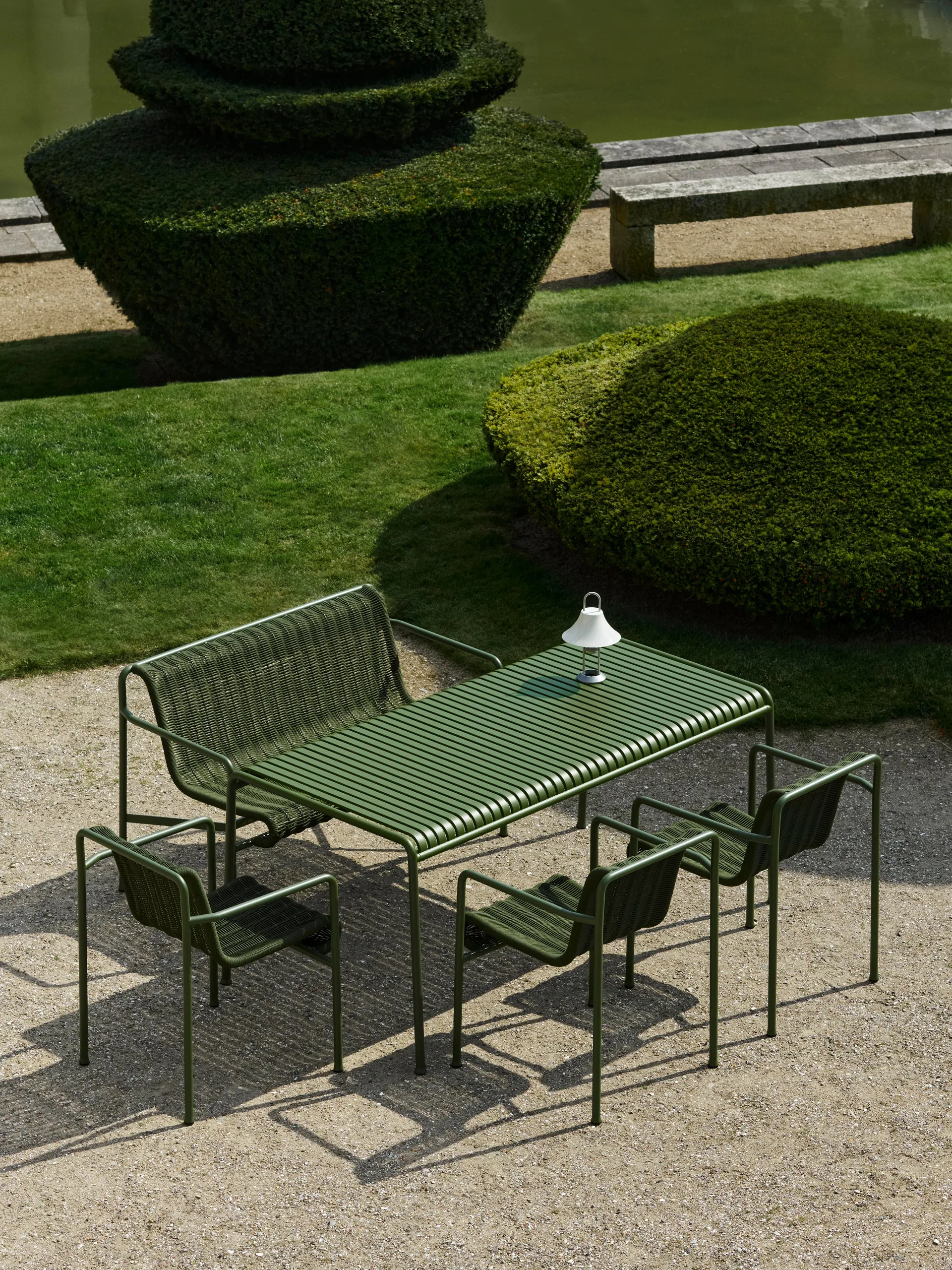Sedia con braccioli Palissade Cord Dining, Olive HAY