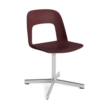 Sedia Layout Chair 131 - Bordeaux-alluminio lucidato - HAY