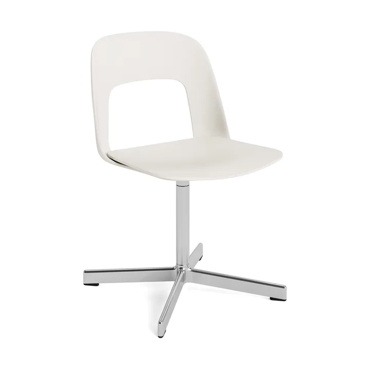 Sedia Layout Chair 131 - Cream white-alluminio lucidato - HAY