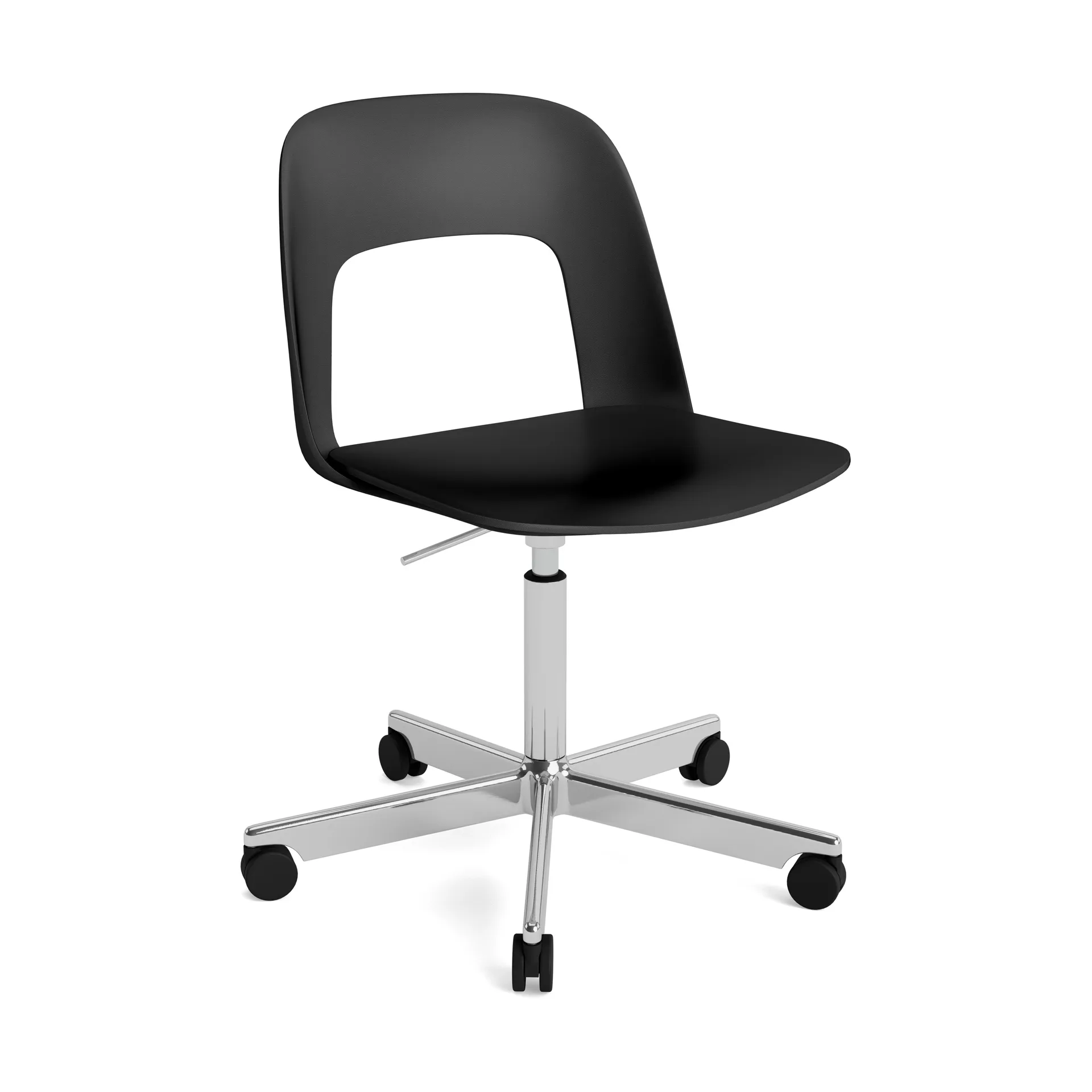 Sedia Layout Chair 141, Black-alluminio lucidato HAY