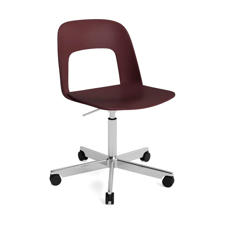 Sedia Layout Chair 141 - Bordeaux-alluminio lucidato - HAY