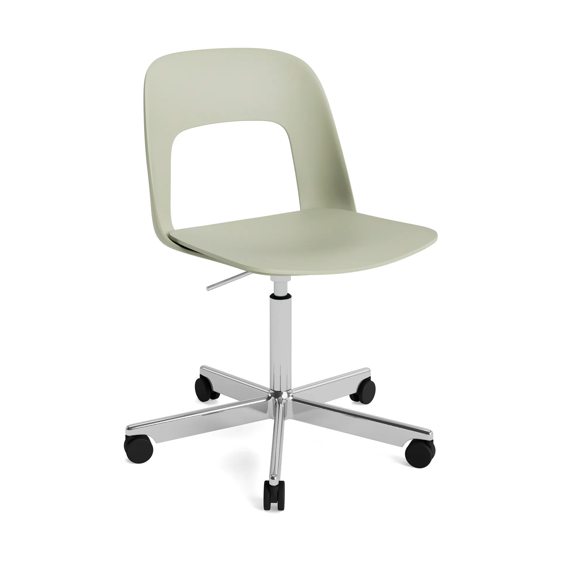 Sedia Layout Chair 141, Bottle green-alluminio lucidato HAY