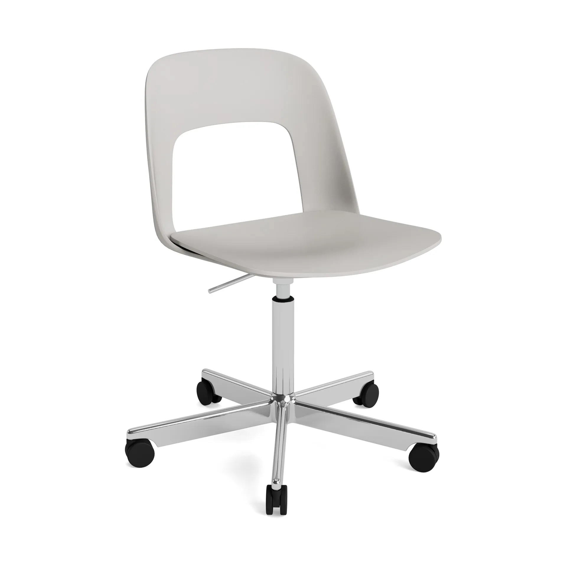 Sedia Layout Chair 141, Sky grey-alluminio lucido HAY