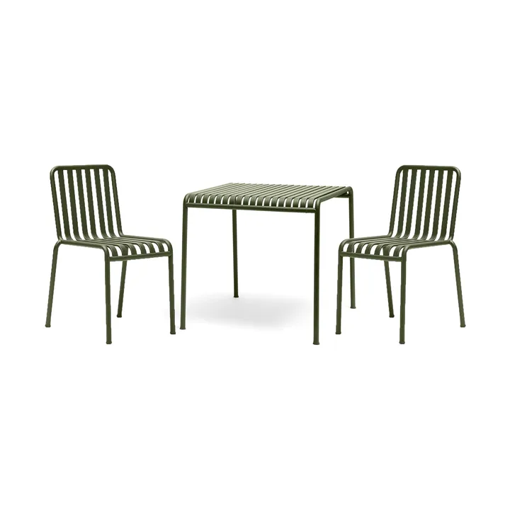 Set da pranzo Palissade 2 sedie 82,5x90 cm - Olive - HAY