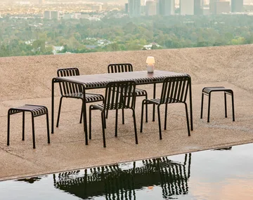 Set da pranzo Palissade 4 sedie 170x90 cm - Anthracite - HAY