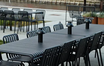 Set da pranzo Palissade 4 sedie 170x90 cm - Anthracite - HAY