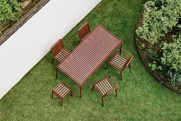 Set da pranzo Palissade 4 sedie 170x90 cm - Iron red - HAY