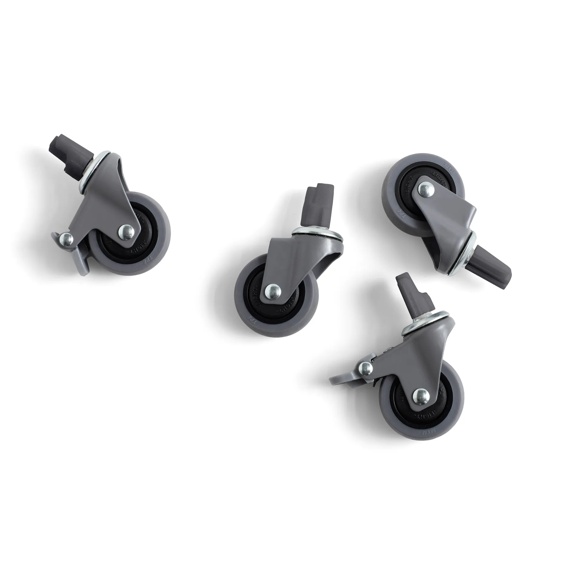 Set di 4 ruote Colour Crate, Medium HAY