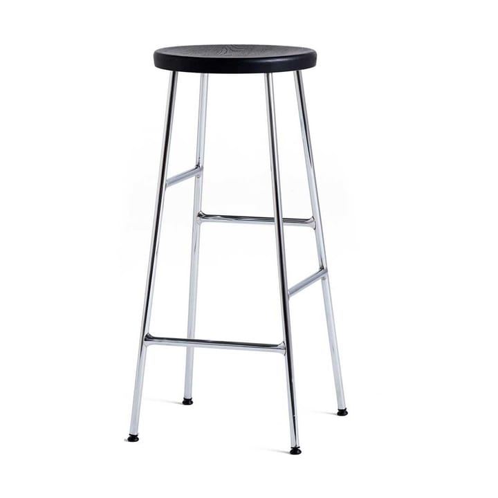 Sgabello da Bar Cornet 75 cm - Soft black oak-chrome - HAY
