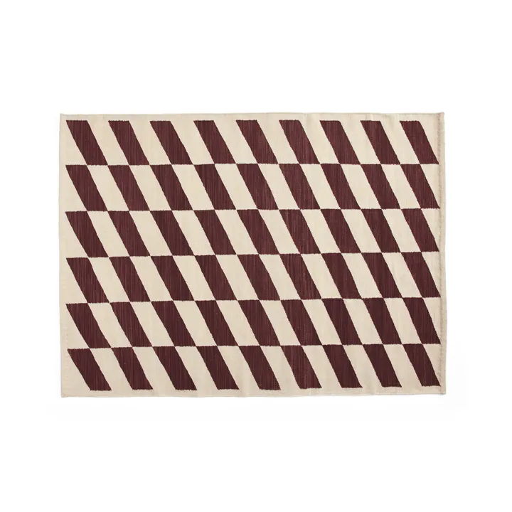 Shift Kelim tappeto 140x200 cm - Burgundy - HAY