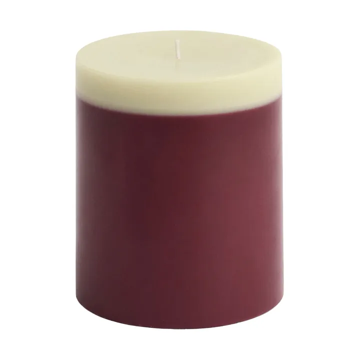 Silo Candle candela a blocco - Bordeaux-lime white, Ø9,5x11 cm - HAY
