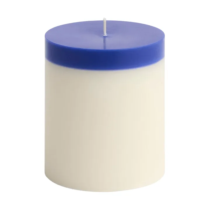 Silo Candle candela a blocco - Ivory-royal blue, Ø9,5x11 cm - HAY