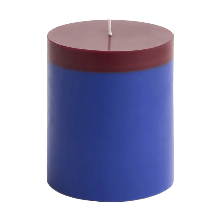 Silo Candle candela a blocco - Royal blue-bordeaux, Ø9,5x11 cm - HAY