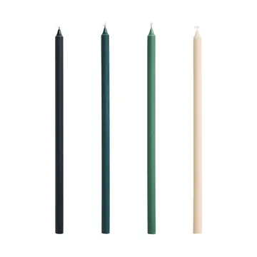 Slim candele 4-pack - green-dark green - HAY