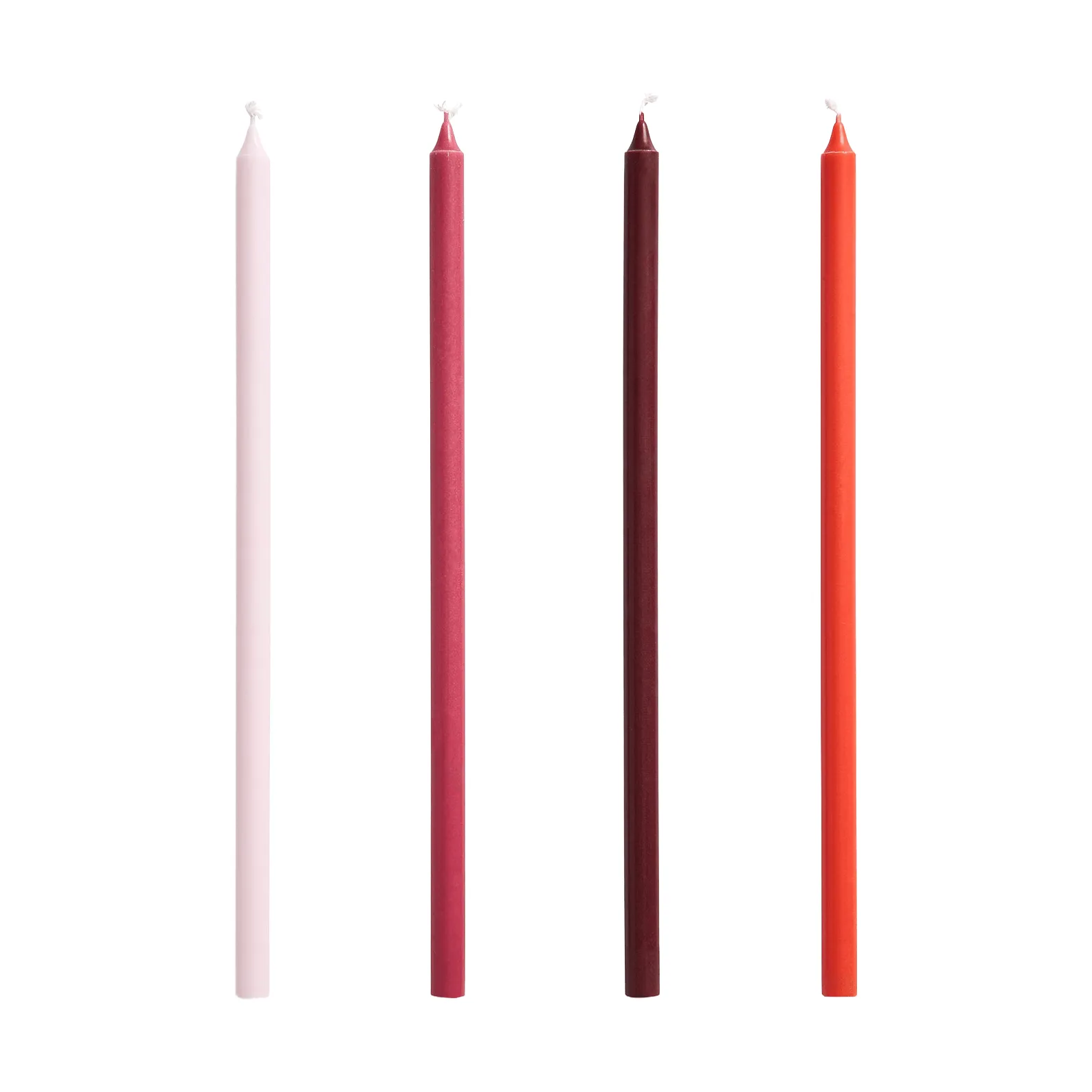 Slim candele 4-pack, Pink-red HAY