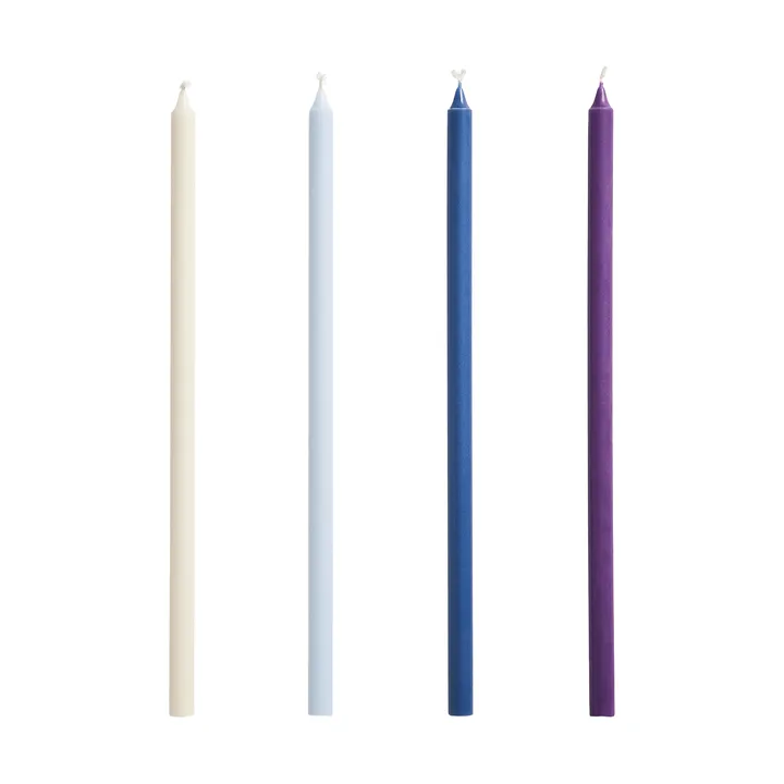Slim candele 4-pack - Purple-blue - HAY