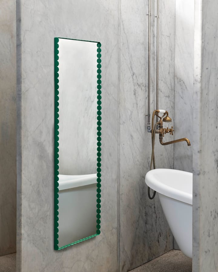 Specchio rettangolare Arcs Mirror medio, 50x133,5 cm - Verde - HAY