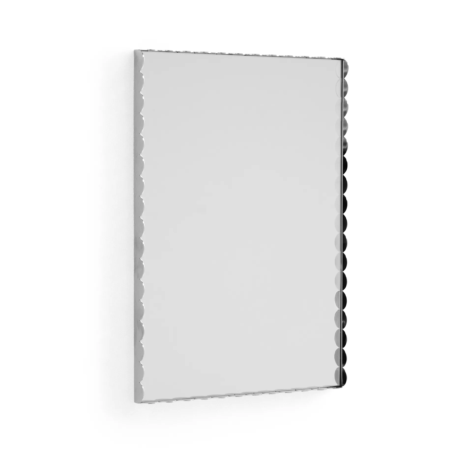 Specchio rettangolare Arcs Mirror piccolo, 43,5x61,5 cm, Acciaio inox HAY
