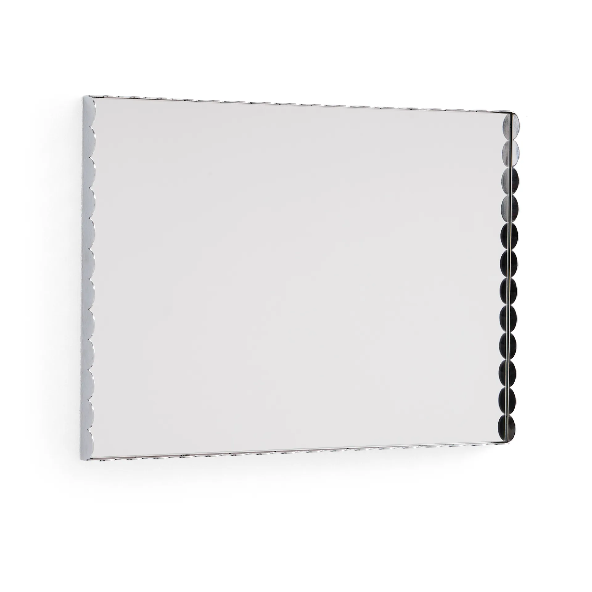 Specchio rettangolare Arcs Mirror piccolo, 43,5x61,5 cm, Acciaio inox HAY