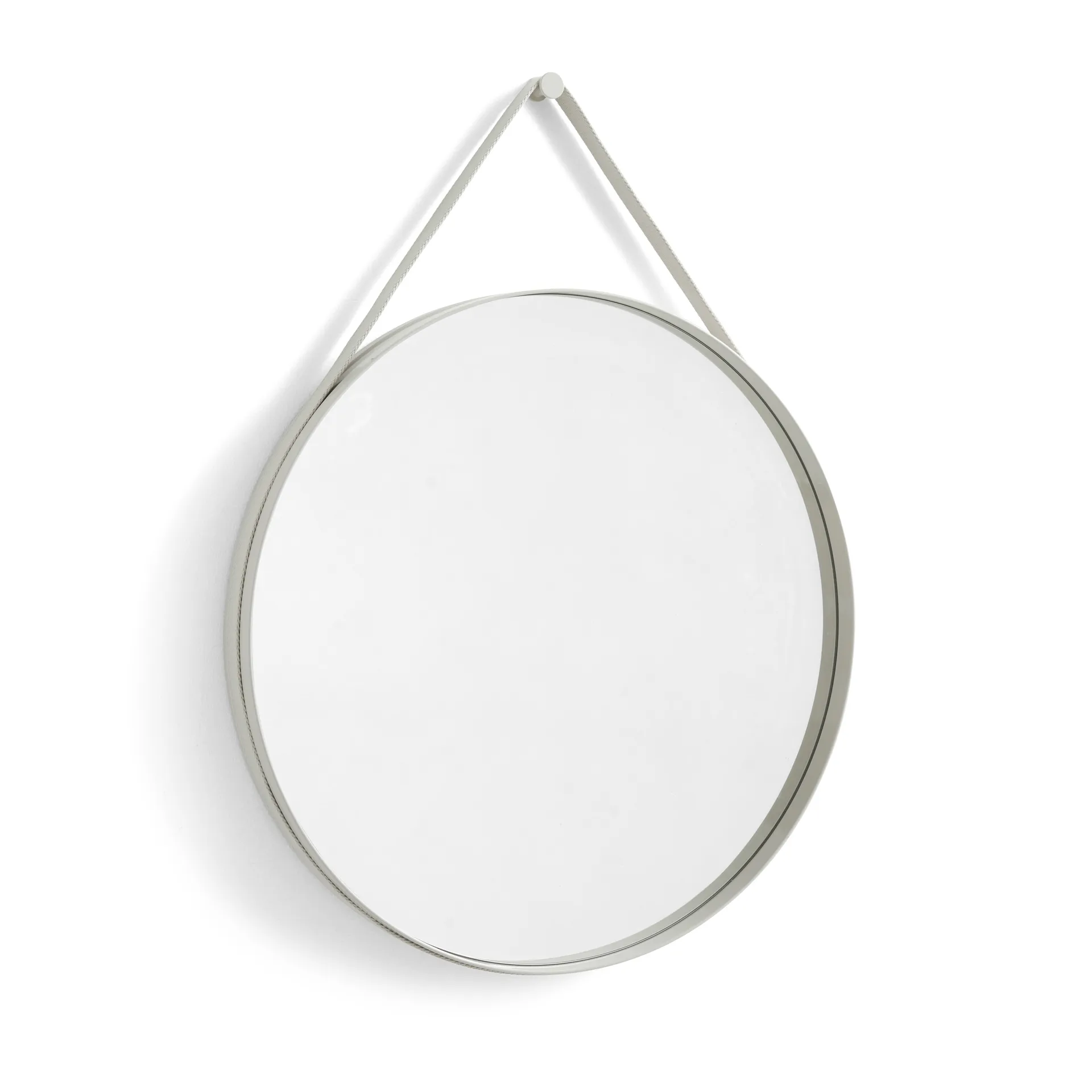 Specchio Strap Mirror Ø70 cm, Grigio chiaro HAY