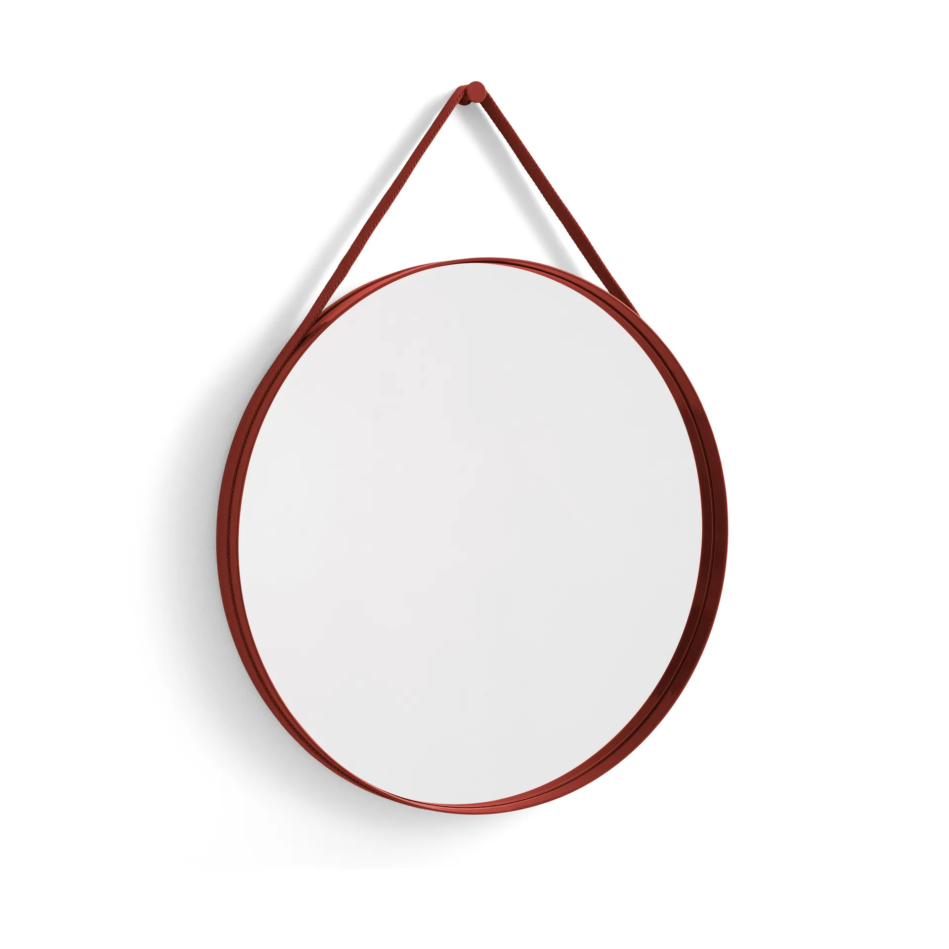 Specchio Strap Mirror Ø70 cm, Red HAY