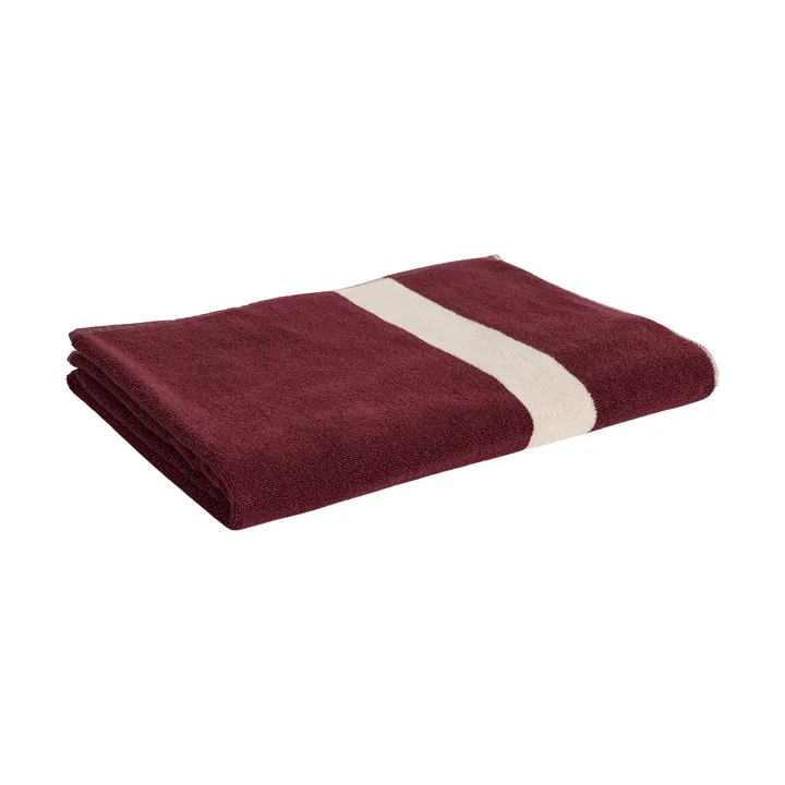 Stripe asciugamano - Burgundy, 100x150 cm - HAY