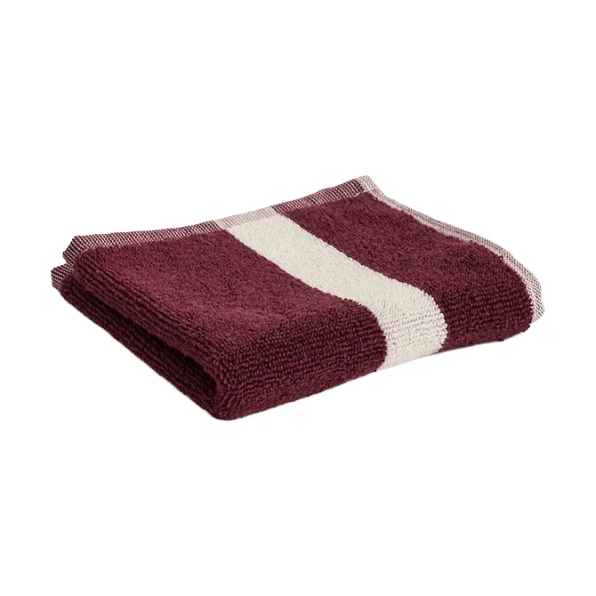 Stripe asciugamano - Burgundy, 30x30 cm - HAY