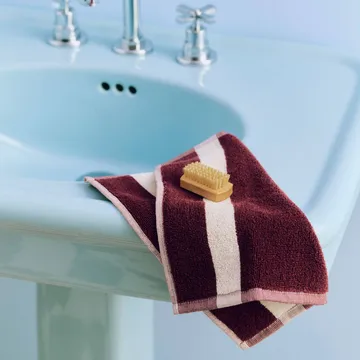 Stripe asciugamano - Burgundy, 30x30 cm - HAY