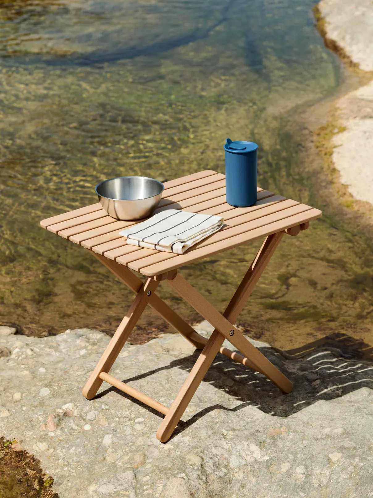 Strofinaccio da cucina Outdoor Market, Blue-beige, confezione da 2 HAY