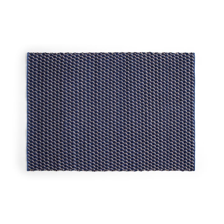 Tappeto Channel - blu, bianco, 140x200 cm - HAY