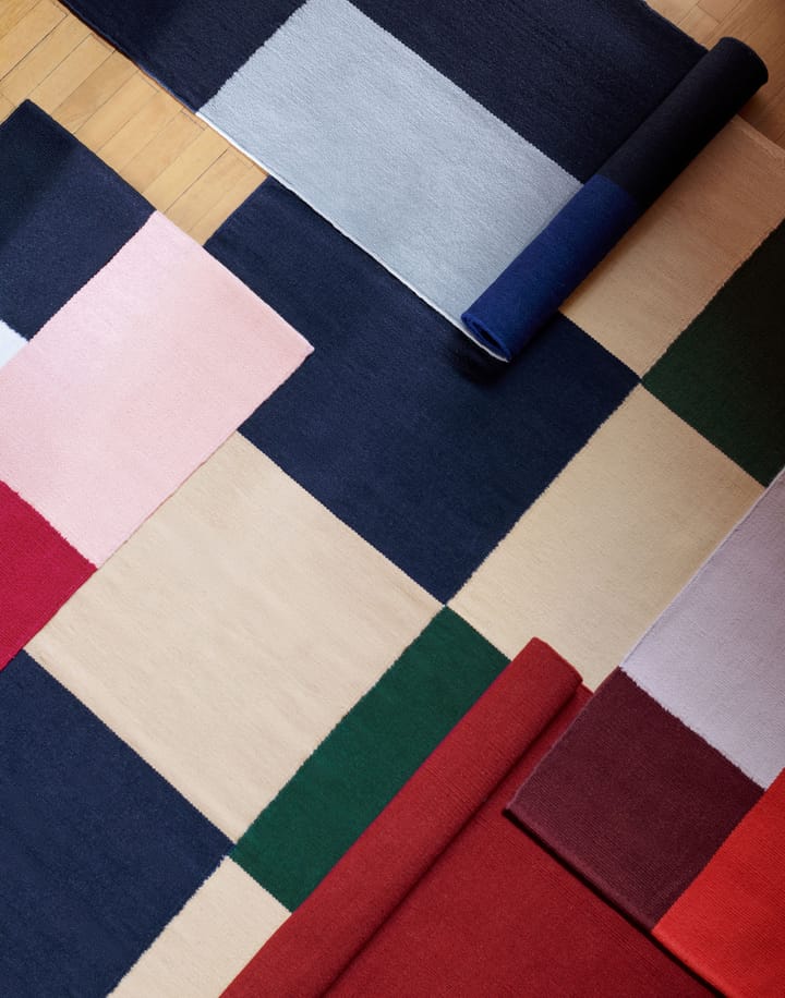 Tappeto Ethan Cook Flat Works 200x300 cm, Motivo a scacchi colori pesca, verde HAY