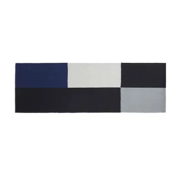 Tappeto Ethan Cook Flat Works 80x250 cm - Nero-blu - HAY