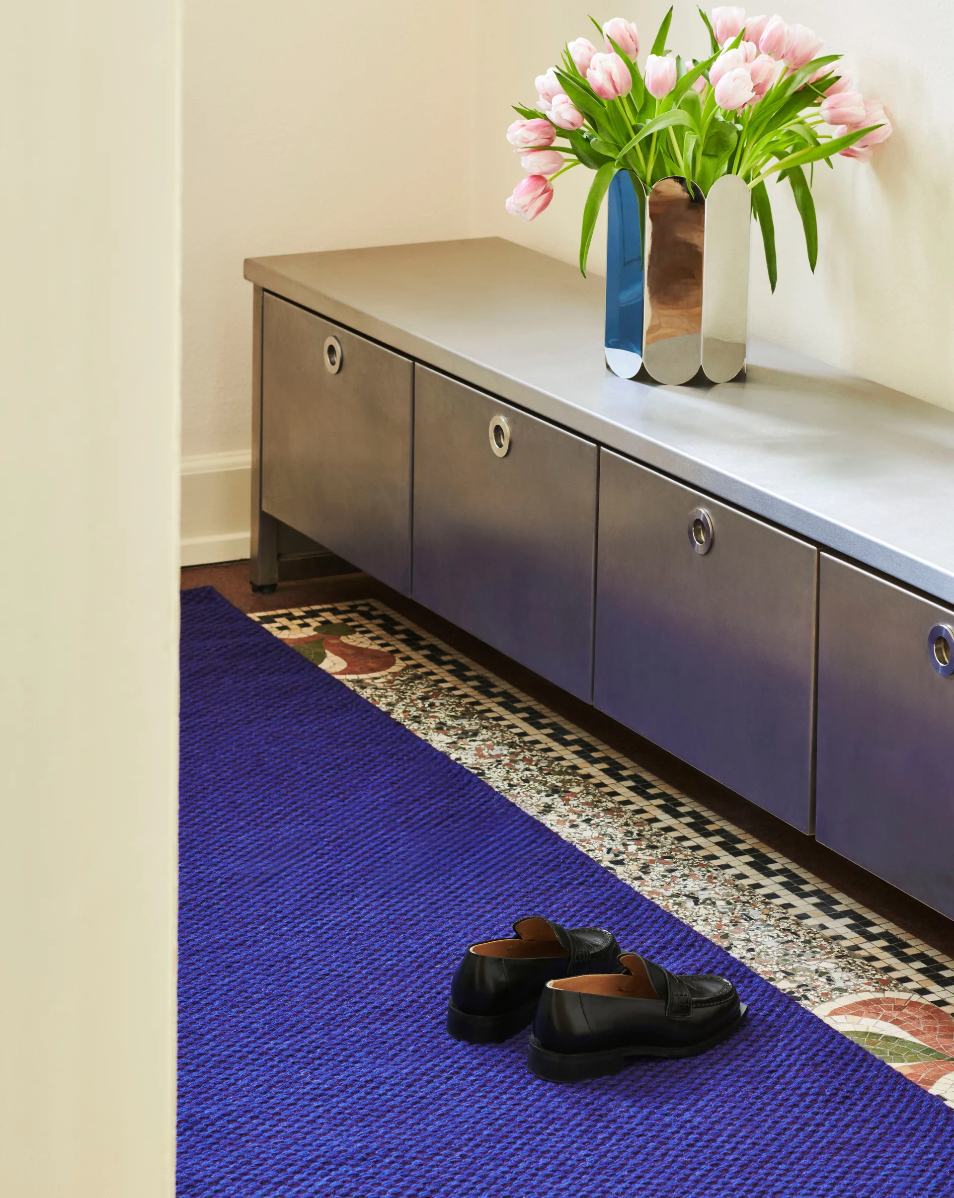 Tappeto kilim Moiré 80x200 cm, Purple HAY