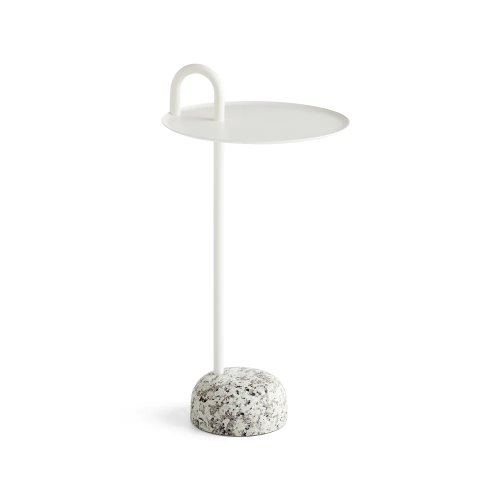 Tavolino Bowler, Cream white-granite HAY