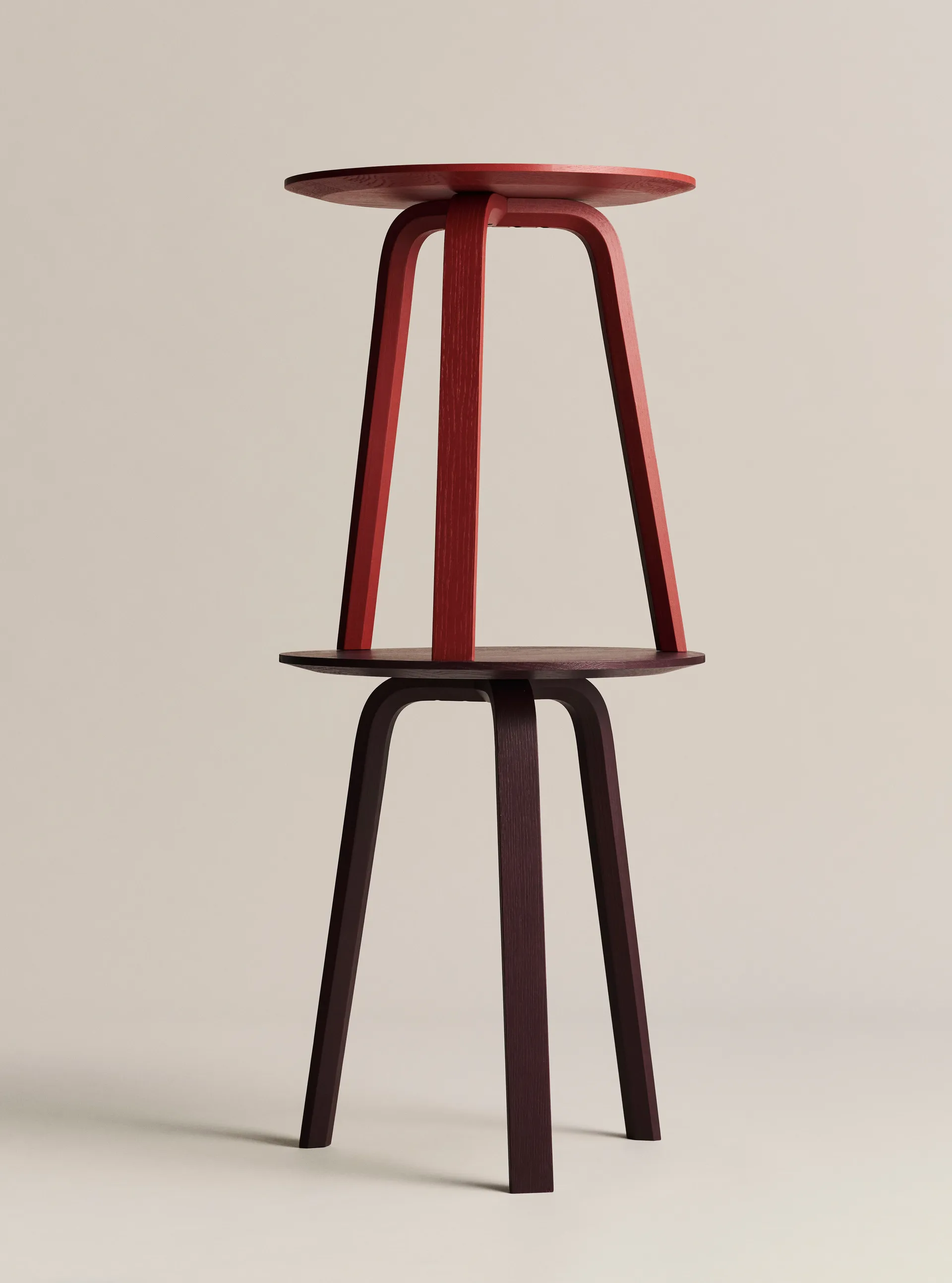 Tavolino da salotto Bella, Bordeaux scuro, Ø45x49 cm HAY