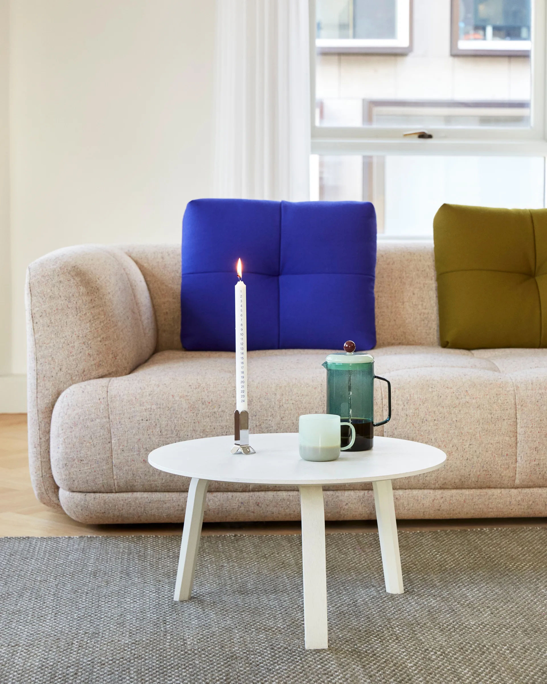 Tavolino da salotto Bella, White oak, Ø60x32 cm HAY