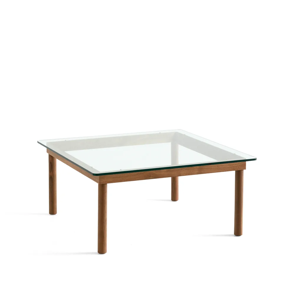 Tavolino da salotto Kofi, Walnut-clear glass, 80 cm HAY