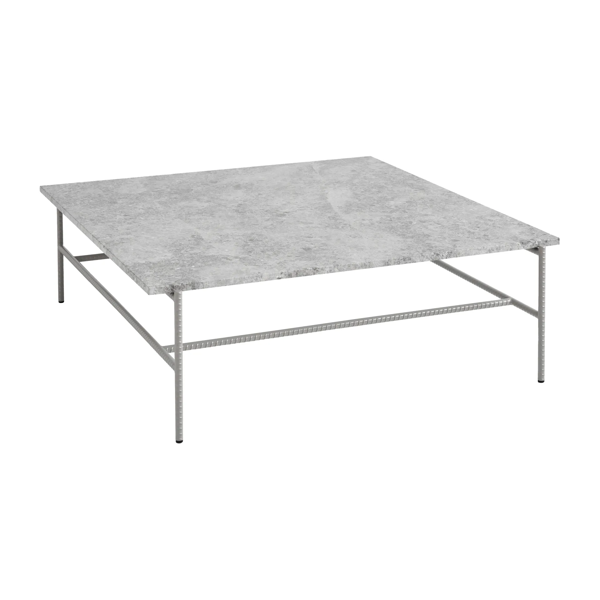 Tavolino da salotto Rebar 100x104x33 cm, Grey marble-fossil HAY