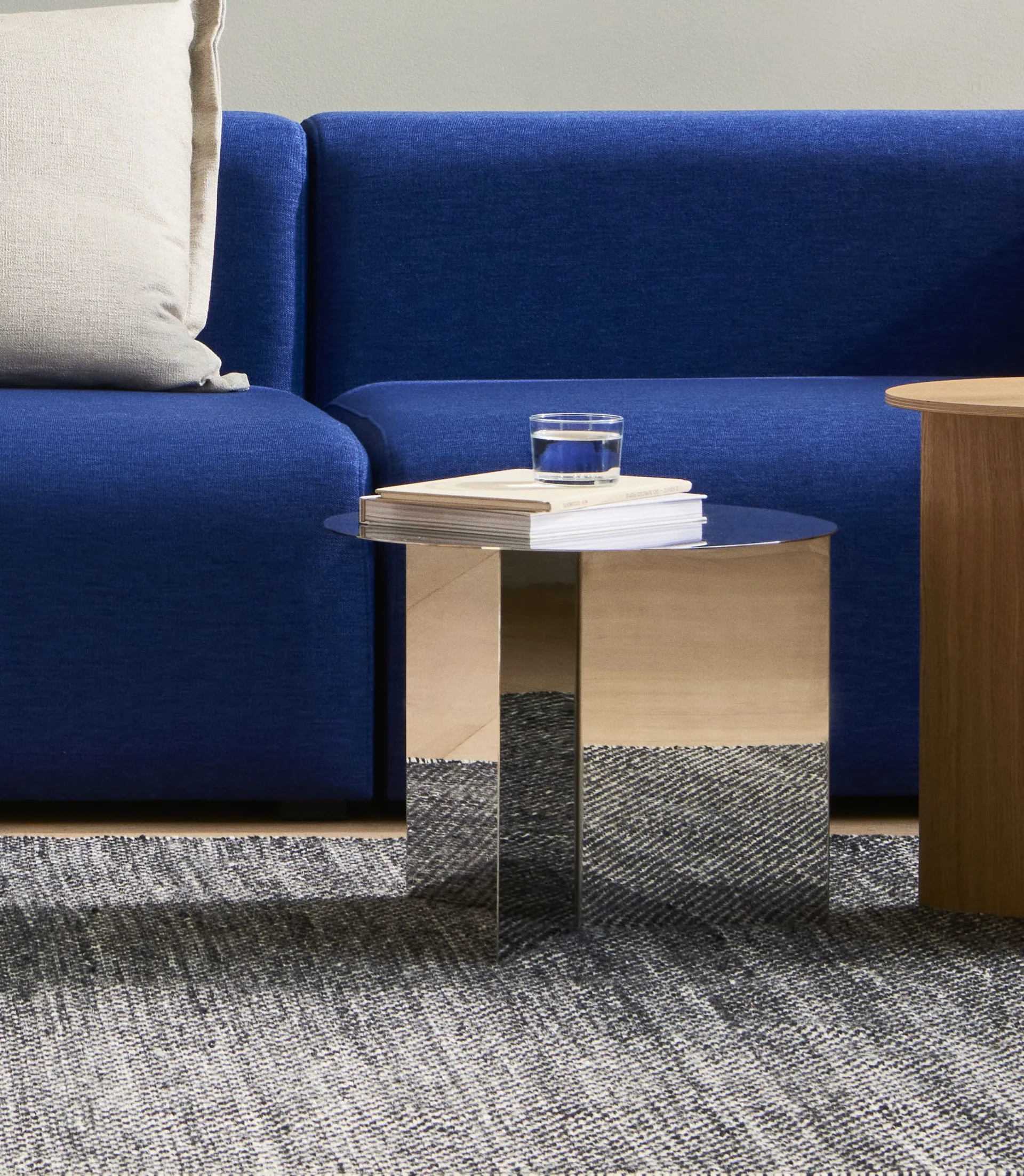 Tavolino da salotto Slit, Polished stainless steel HAY