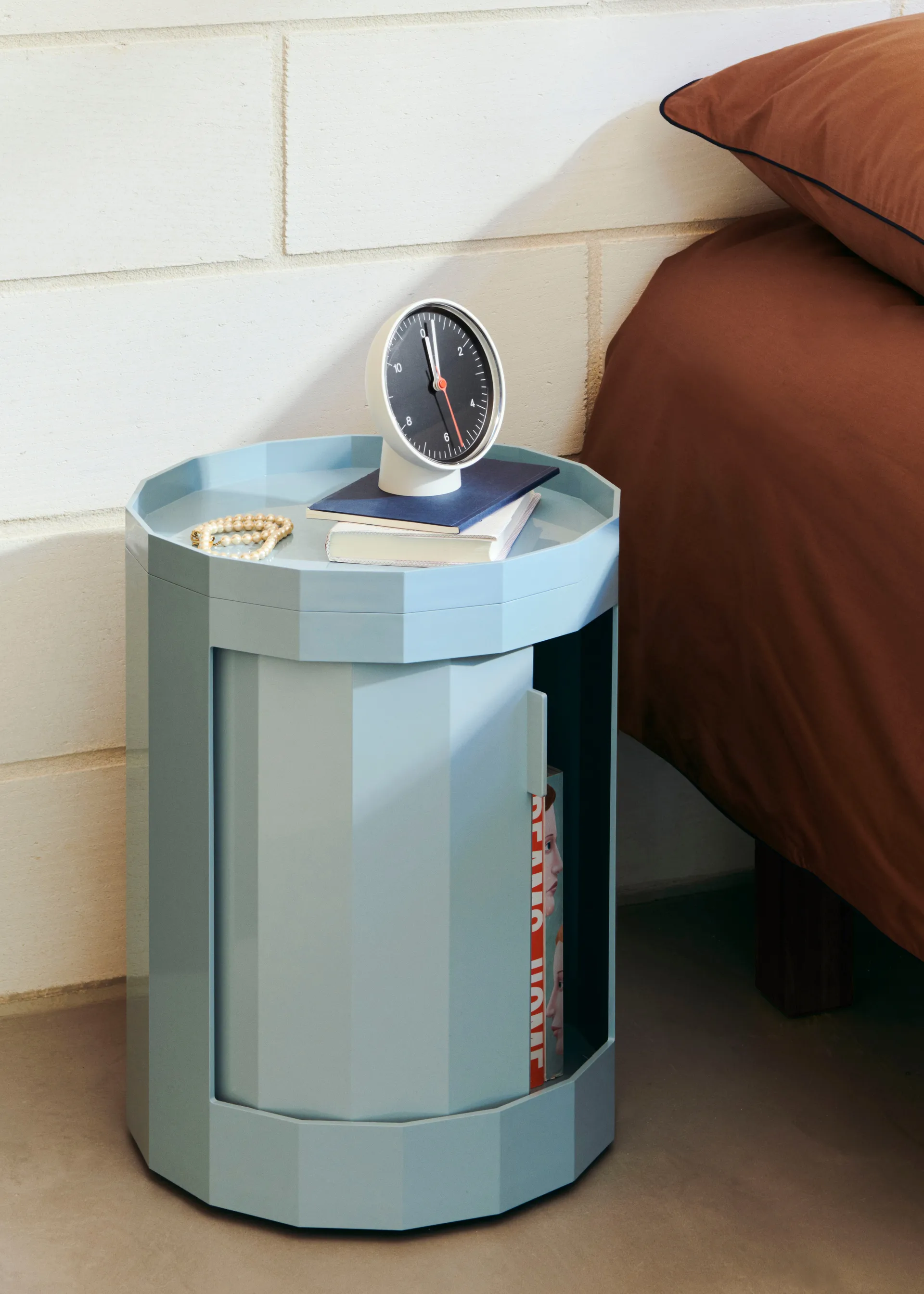 Tavolino Facet Cabinet 100, Misty blue HAY