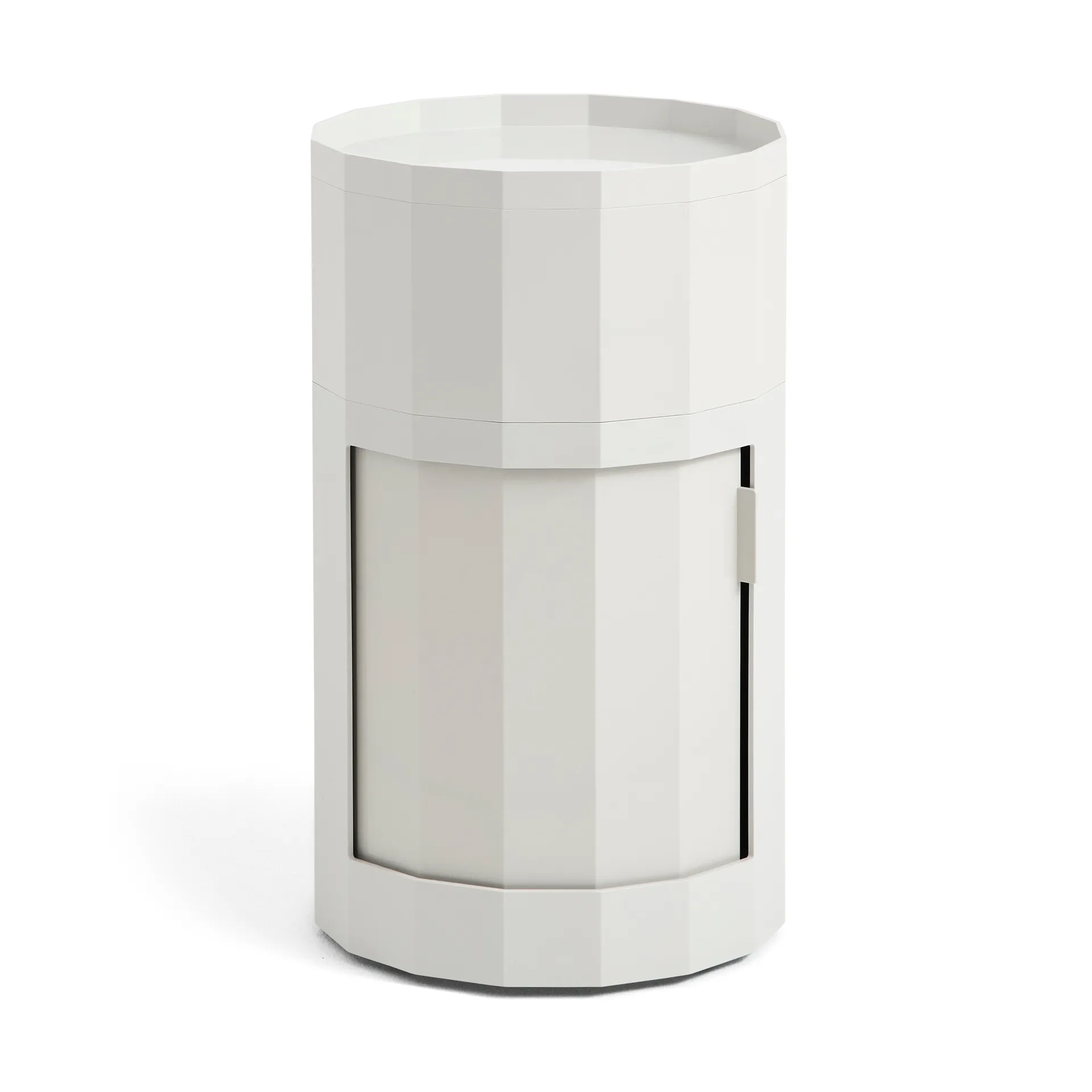 Tavolino Facet Cabinet high piedi/ruote 66 cm, Misty grey HAY